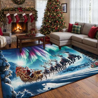 Lorva Christmas Area Rug Through The Aurora