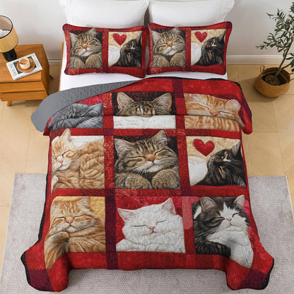 Lorva Cat All Season Quilt 3-Piece Set Sleeping Beauty