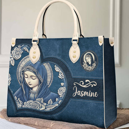 Lorva Personalized Leather Bag Rosa Virgin Mary