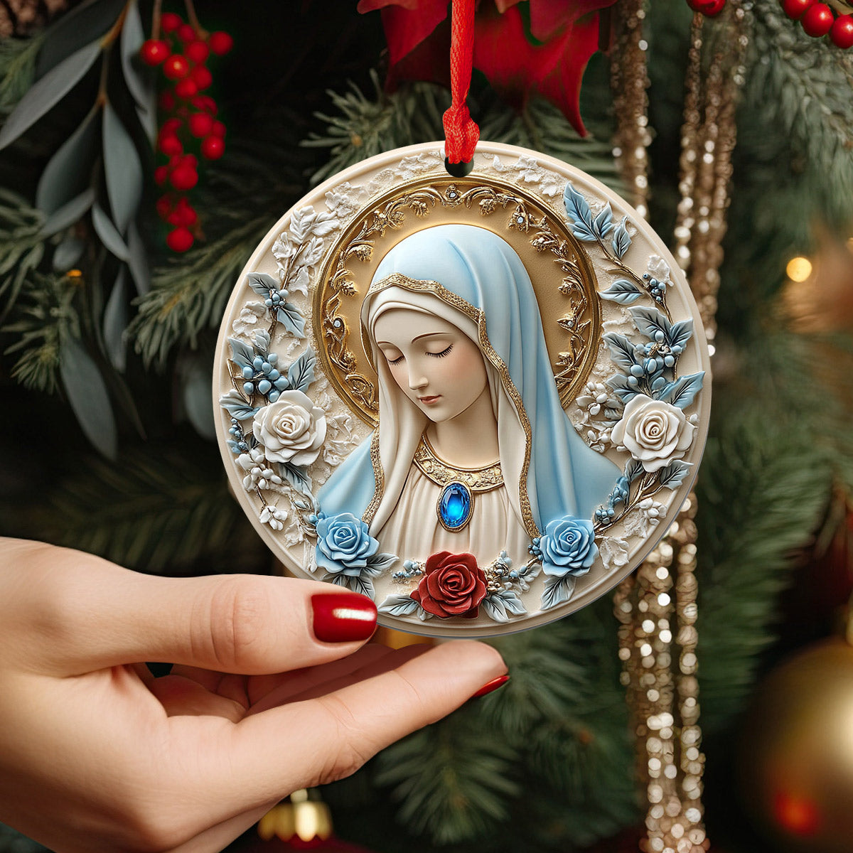 Lorva 2D Acrylic Ornament Graceful Virgin Mary