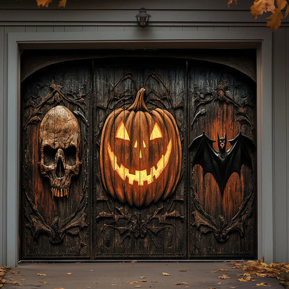 Lorva Halloween Garage Door Banner Decoration Haunted Iron Manor