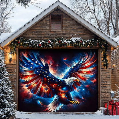 Lorva Patriotic Garage Door Banner Decoration Majestic Eagle