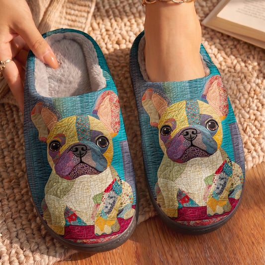 Lorva French Bulldog Fleece Lined Slippers Cuteness Overload