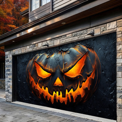 Lorva Halloween Garage Door Banner Decoration Pumpkin Of Darkness