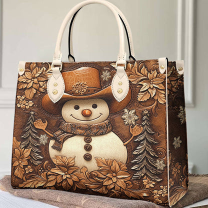 Christmas Lorva Leather Bag Snowman