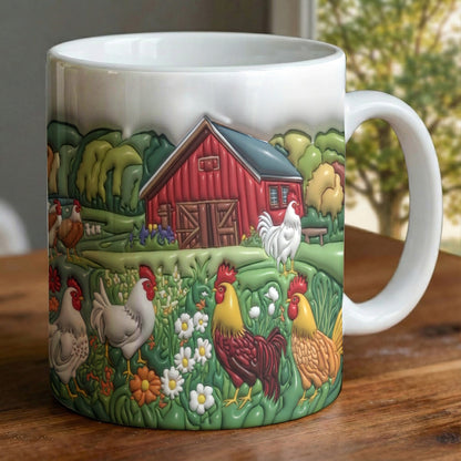 Lorva Chicken Mug Peace Farmlife