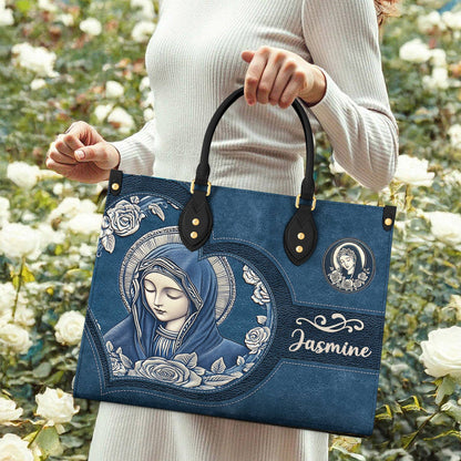 Lorva Personalized Leather Bag Rosa Virgin Mary
