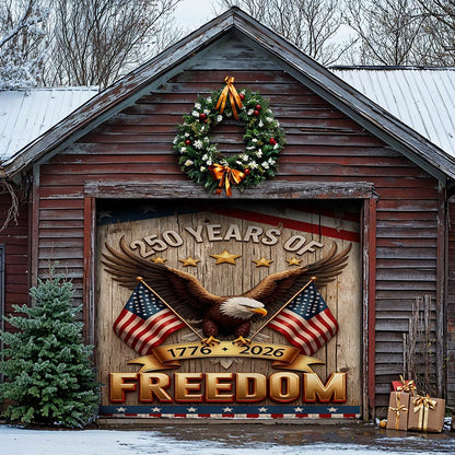Lorva Garage Door Banner Decoration 250 Years Of Freedom
