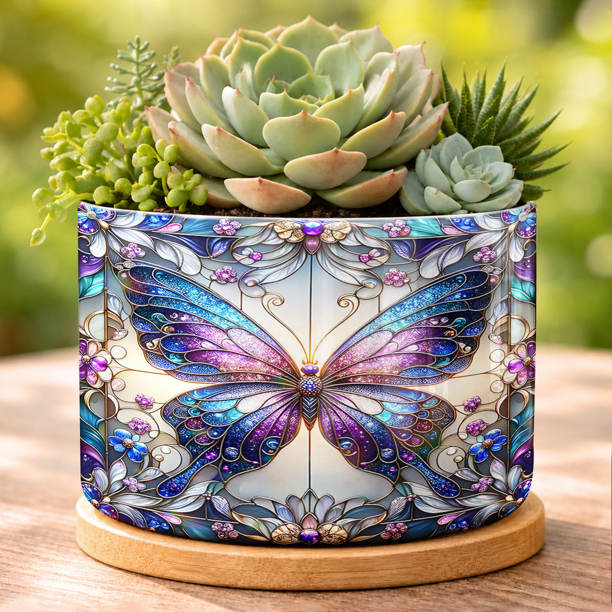Lorva Ceramic Plant Pot Mysterious Butterfly