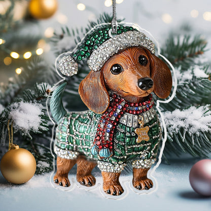 Lorva Dachshund Acrylic Ornament Cute