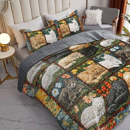 Lorva All Season Quilt 3-Piece Set Catnap Harmony