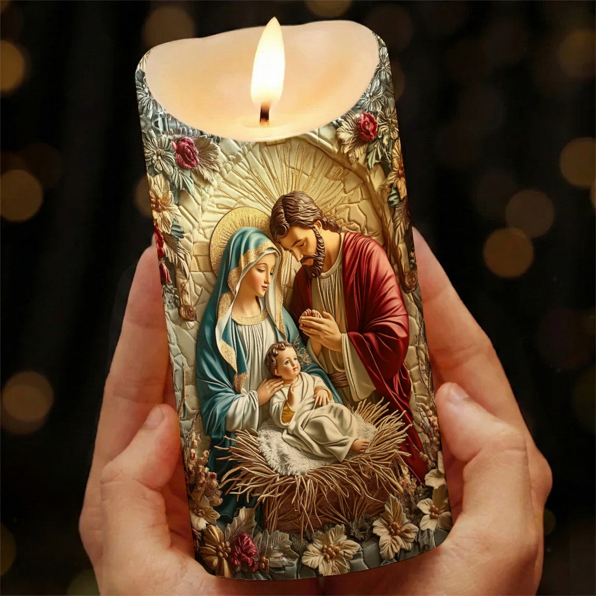 Lorva LED Candle Christmas Faith Love