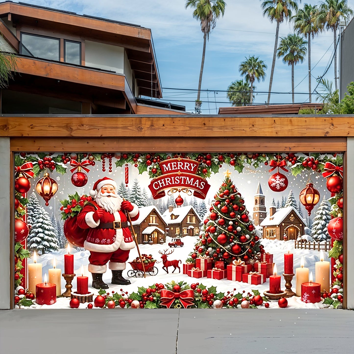 Lorva Christmas Garage Door Banner Decoration Gorgeous