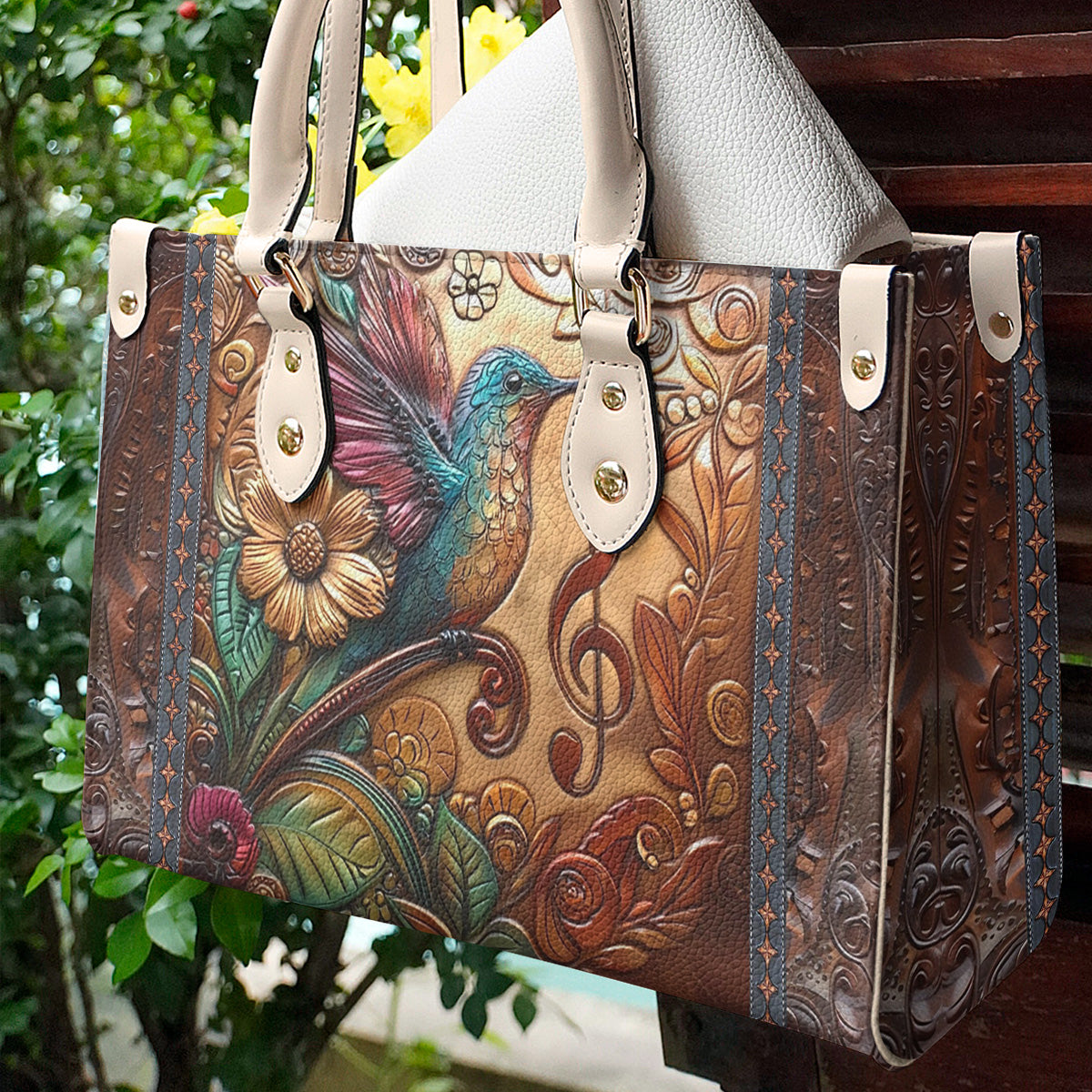 Lorva Hummingbird Leather Bag Melody In Flight