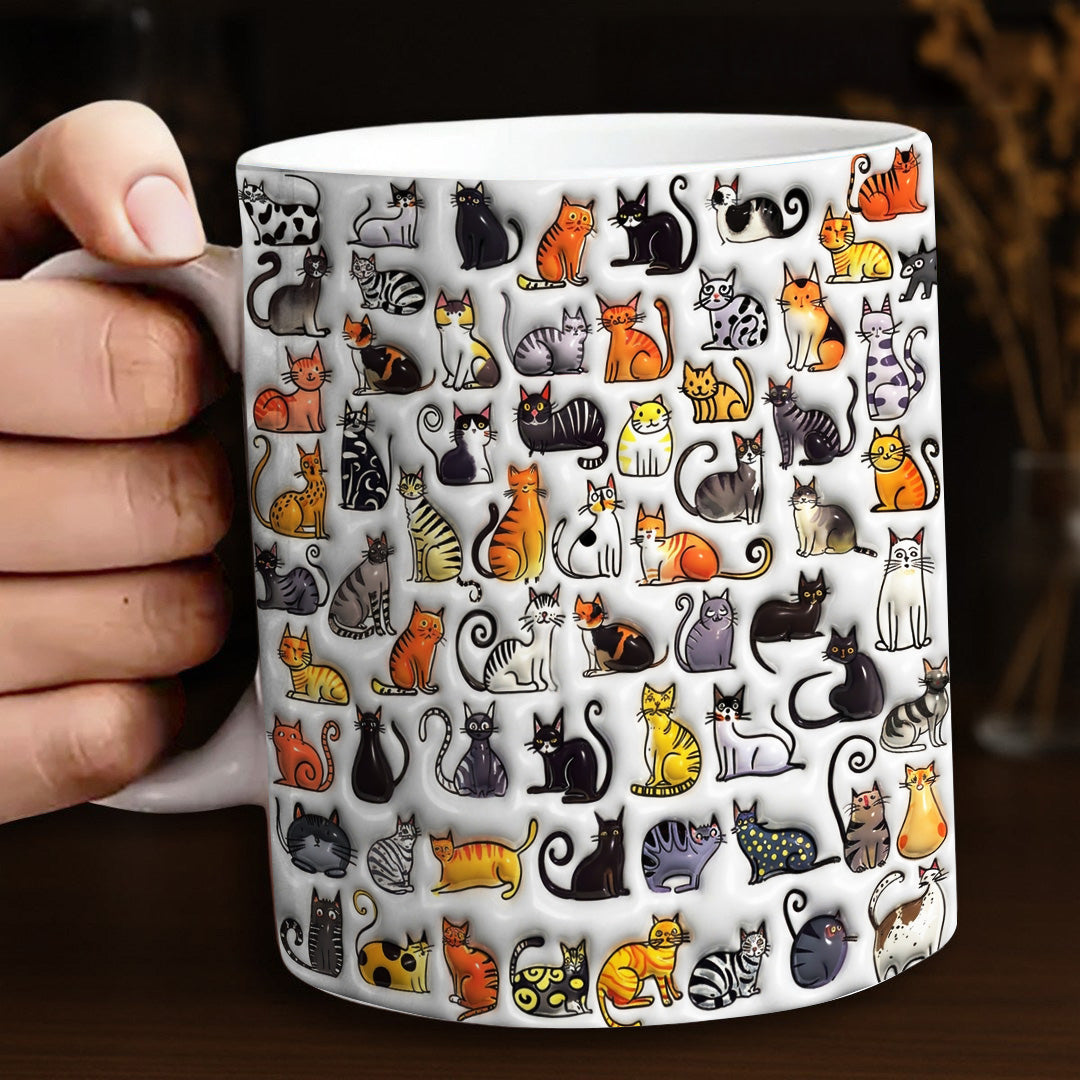 Lorva Mug Joyful Cat Family