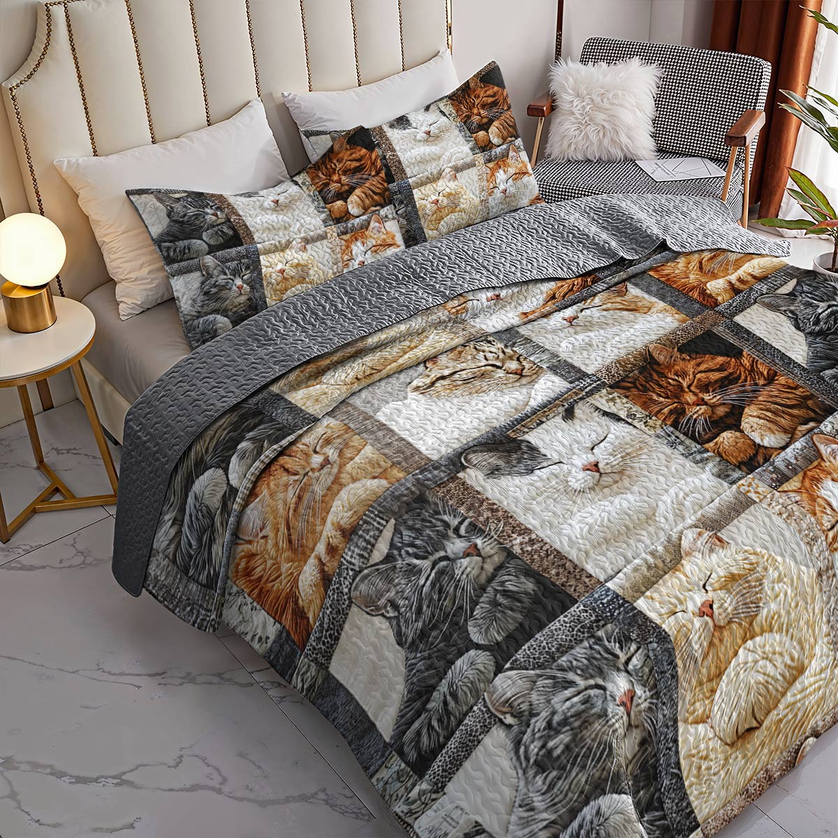 Lorva All Season Quilt 3-Piece Set Purrfect Dreams