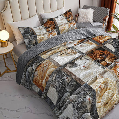 Lorva All Season Quilt 3-Piece Set Purrfect Dreams
