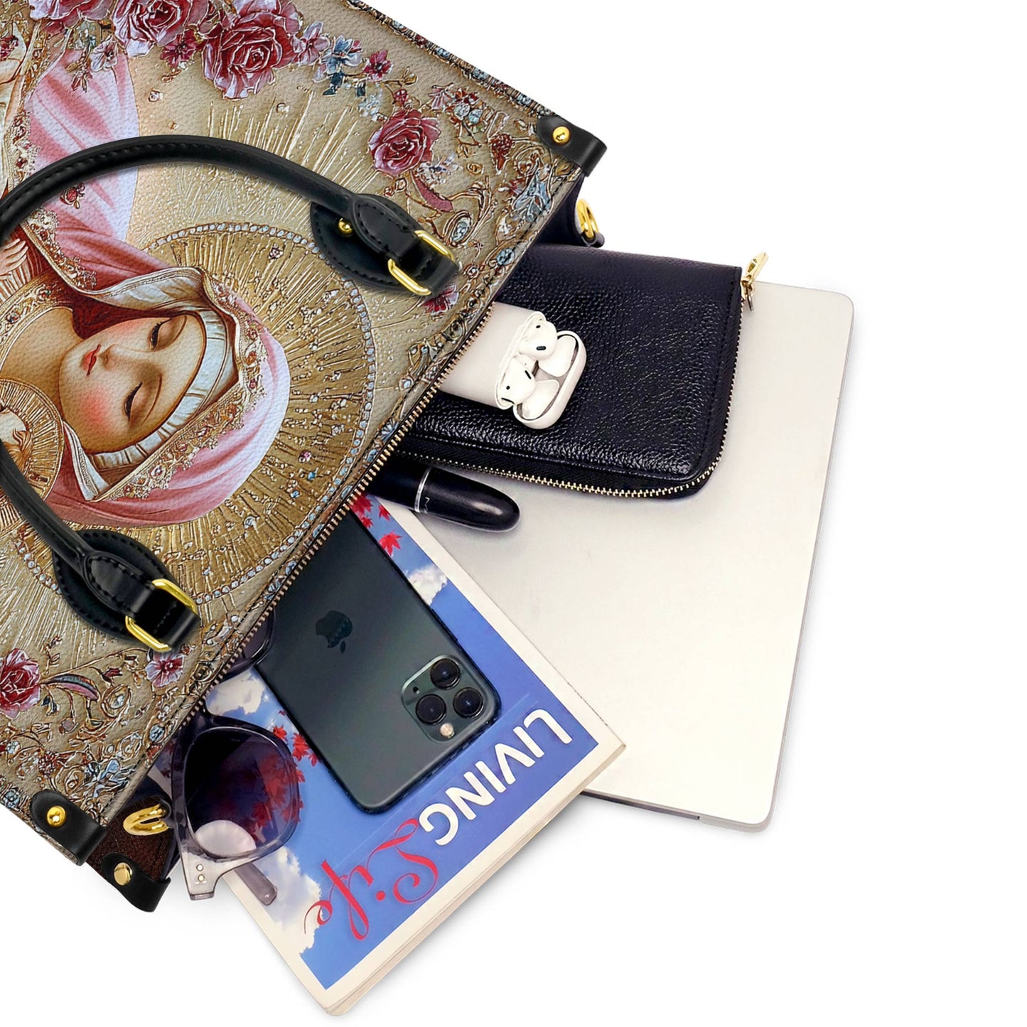 Lorva Leather Bag Sacred Rose Embrace