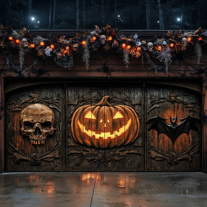 Lorva Halloween Garage Door Banner Decoration Haunted Iron Manor