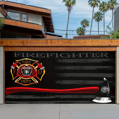 Lorva Garage Door Banner Decoration The Bravery Brew Firefighter