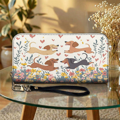 Lorva Leather Wallet Dachshunds Fill My Heart