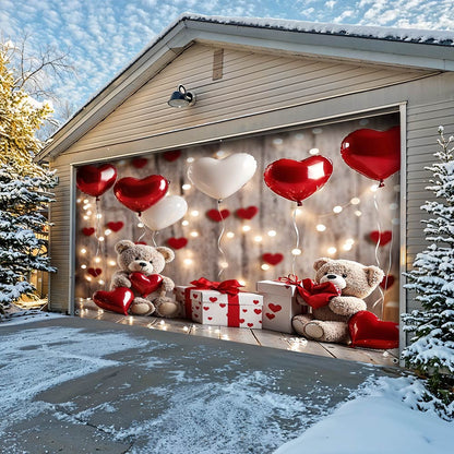 Lorva Garage Door Banner Decoration Bear Valentine