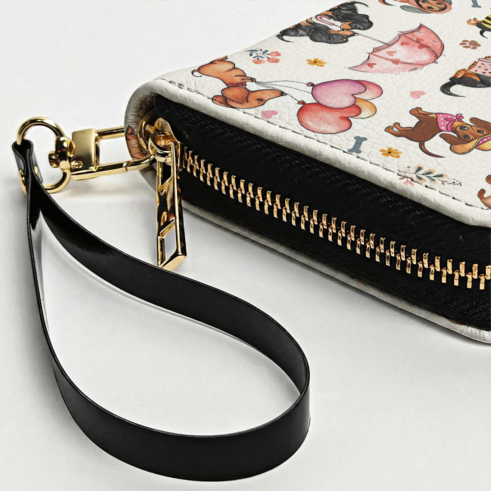 Lorva Dachshund Leather Wallet Sweet Day