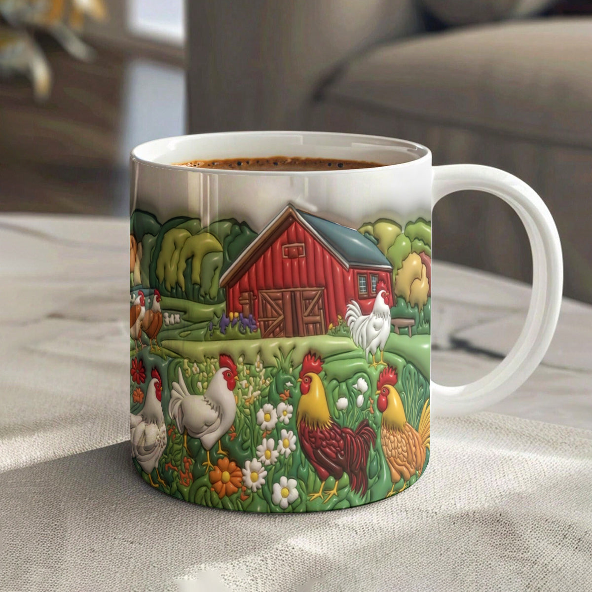 Lorva Chicken Mug Peace Farmlife