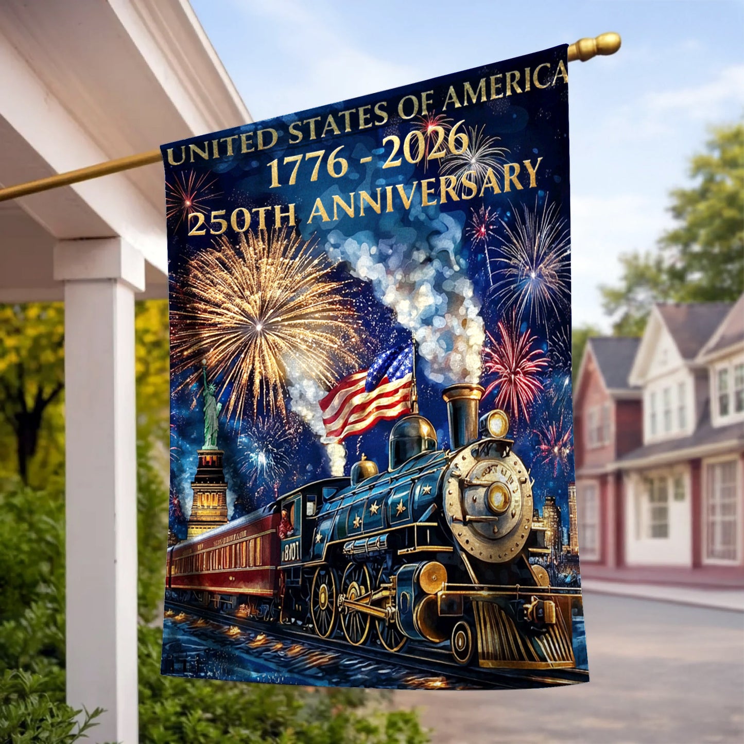 Lorva Garden America Flag The Freedom Express