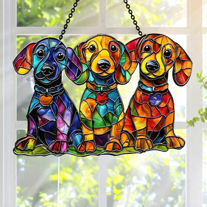 Lorva Suncatcher Colorful Dachshunds