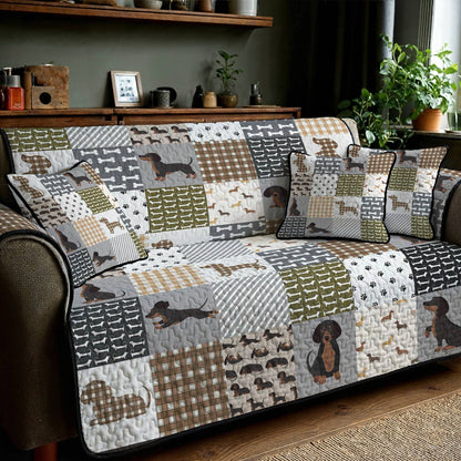 Lorva Sofa Cover Set Happy Dachshund