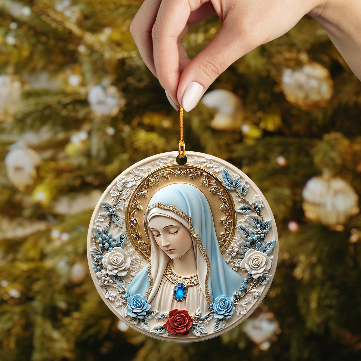 Lorva 2D Acrylic Ornament Graceful Virgin Mary