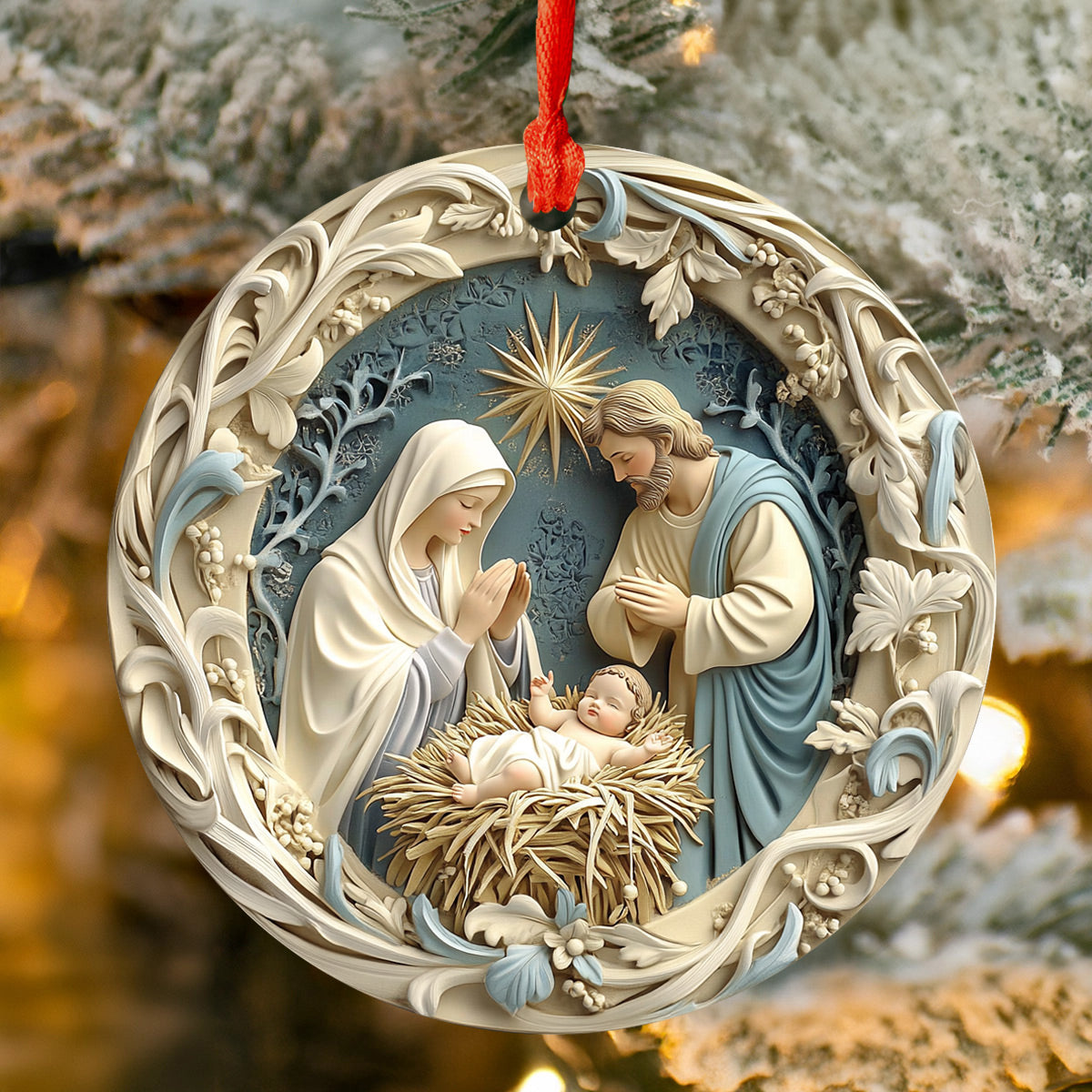 Lorva 2D Acrylic Ornament Holy Family