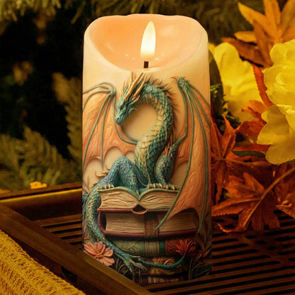 Lorva Reading 2D Printed LED Candle A Dragon's Favorite Reading