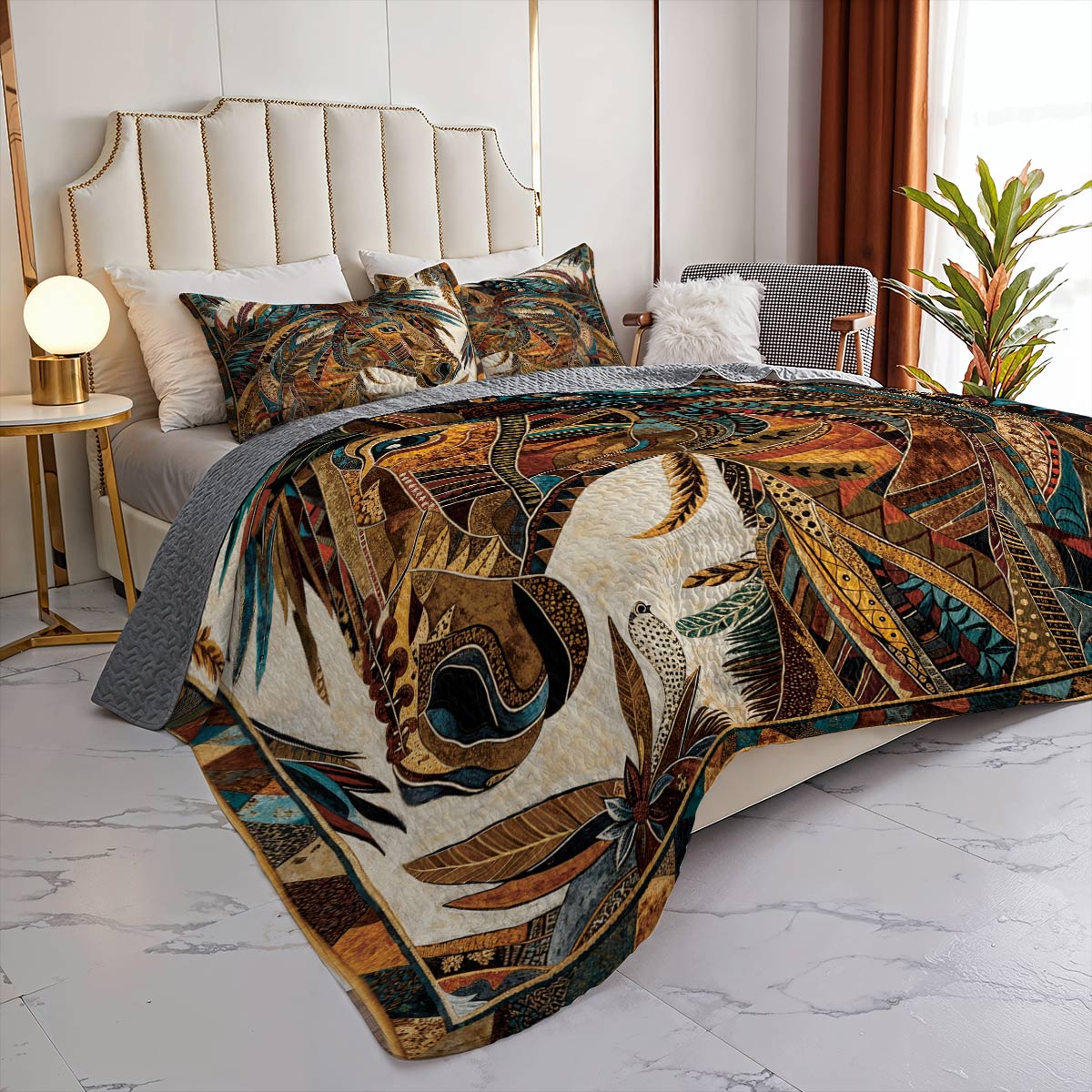 Lorva All Season Quilt 3-Piece Set Majestic Steed