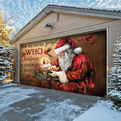 Lorva Christmas Garage Door Banner Decoration Faith