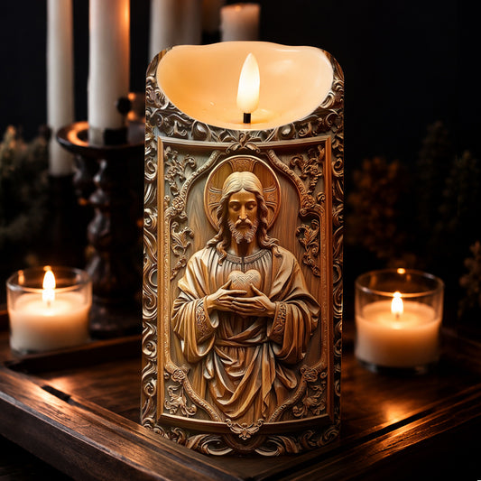 Lorva LED Candle Christ’s Sacred Heart Reverence