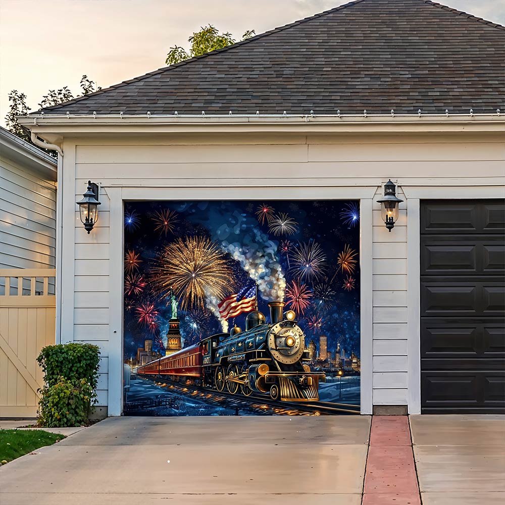 Lorva Garage Door Banner Decoration The Freedom Express