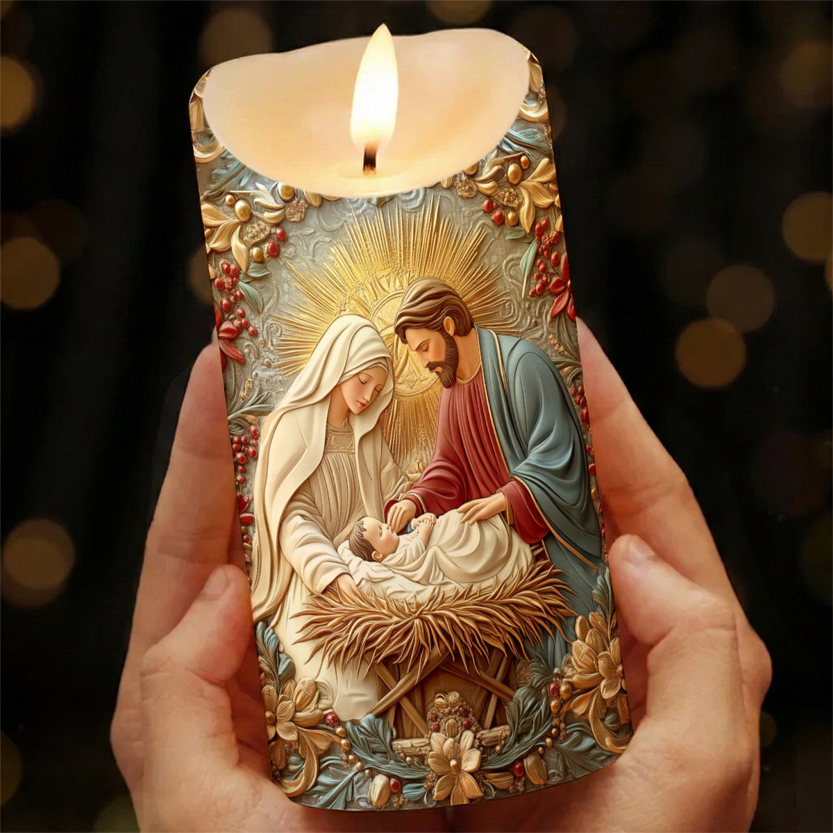 Lorva LED Candle Graceful Nativity