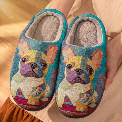 Lorva French Bulldog Fleece Lined Slippers Cuteness Overload