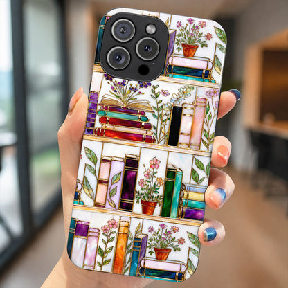 Lorva Reading Phone Case Charming Floral Bookshelf