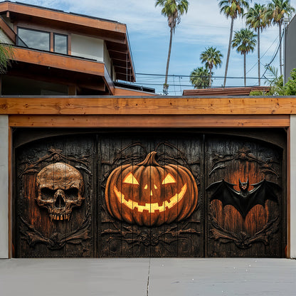 Lorva Halloween Garage Door Banner Decoration Haunted Iron Manor