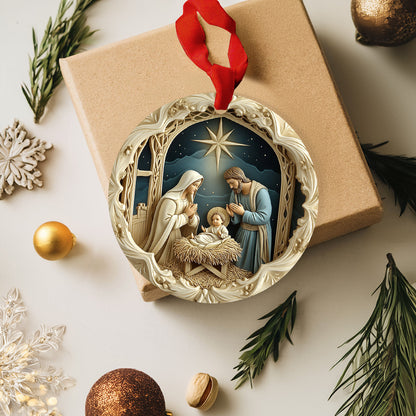Lorva Holy Family 2D Acrylic Ornament Blessed