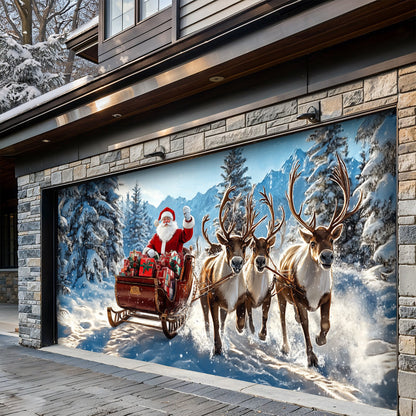 Lorva Christmas Garage Door Banner Decoration Joyful