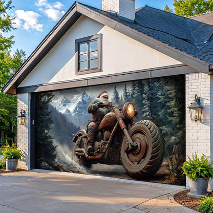 Lorva Christmas Garage Door Banner Decoration Santa’s Thunder Run
