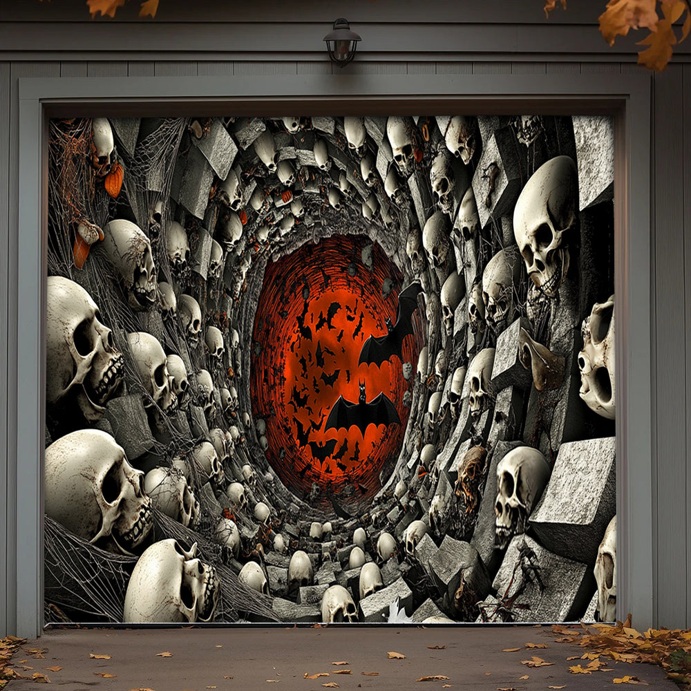 Lorva Halloween Garage Door Banner Decoration Tunnel of the Dead