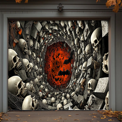Lorva Halloween Garage Door Banner Decoration Tunnel of the Dead