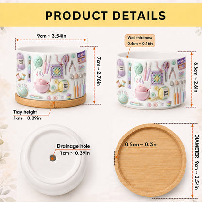 Lorva Yarn Ceramic Plant Pot Yarn Is My Therapy