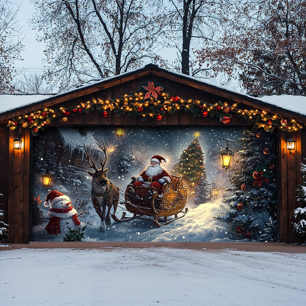 Lorva Christmas Garage Door Banner Decoration A Storybook Christmas Night
