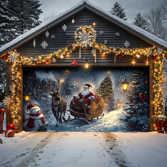 Lorva Christmas Garage Door Banner Decoration A Storybook Christmas Night